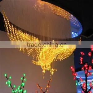 Fiber Optic Eagal Shape and Design Crystal Chandelier thumbnail-1