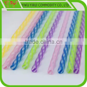 Plastic pp Transparent Stripes Drinking Straws thumbnail-4