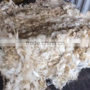 100% Greasy Russian Sheep Wool, 28-38mic, 80-95mm, Natural White Color thumbnail-1