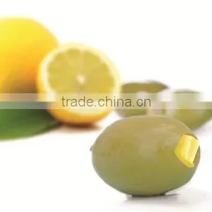 Stuffed Green Olives With Lemon. Top Quality 100% Tunisian Olives.Stuffed Olives With Lemon, Table Olives. 370 ml Glass Jar thumbnail-4