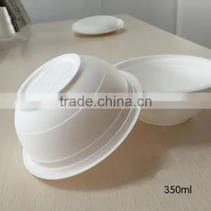 350ml Biodegradable Disposable Plastic Bowl for Food and Soup thumbnail-2