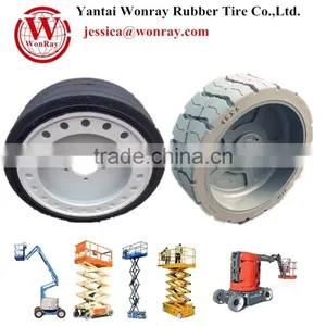 Solid Scissor Lift Tire Wheel 15x5 16x5x12 Etc. for Various Brand Aerial Lifts thumbnail-1