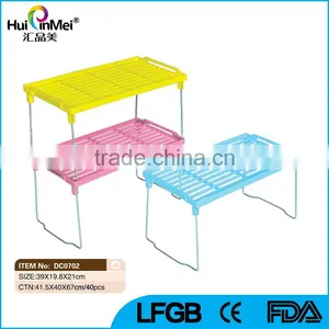Plastic Metal Stand Cabinets Storage Foldable Cupboard Shelf Rack thumbnail-1