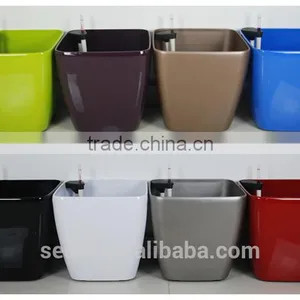 Cheap Flowerpot Wholesale,ceramic Flower Pot,square Garden Pot thumbnail-3