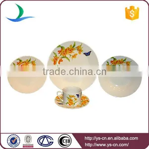 Wholesale Yellow Flower Design China Dinnerware Set thumbnail-1