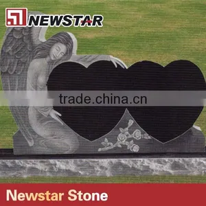 Newstar Modern Black Color Natural Stone Headstones thumbnail-2