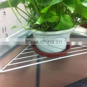 Balcony Hanging Flower Pot Rack Triangle Wall Flower Shelf thumbnail-1
