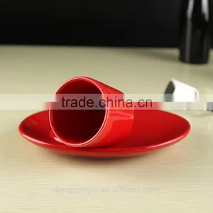 2017 Chinese Suppliers Novelty Design Ceramic Red Cup and Saucer thumbnail-3