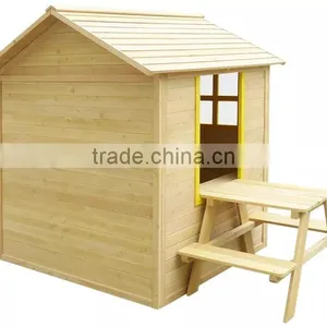 Kids Table Cubby House Set Wooden for Wholesale thumbnail-4