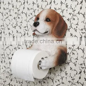 Cute Resin Dog Bust Funny Animal Toilet Paper Roll Holder thumbnail-3