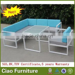 Garden Sectional Sofa Modern Design Aluminum Sofa Set Outdoor Furniture thumbnail-1
