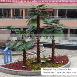 Home and Outdoor Garden Edging Decoration 1ft to 33ft or 1m to 10m Height Artificial Fiberglass Palm Tree EZLS08 0805 thumbnail-1