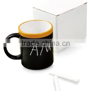 Most Fashionable 11OZ DIY Ceramic Chalk Mug With 2 Chalks thumbnail-1