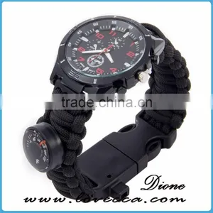 New Style Outdoor High Quality Waterproof Paracord Survival Watch Bands thumbnail-2