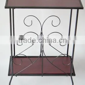 2 Tier Metal Occasional Decorative Magazine Table or Sofa Side Table thumbnail-2