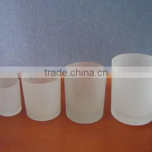 Different Size Frosted Glass Candle Holder thumbnail-1