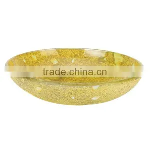 Bright Pearl Art Marble Bowl/ Decorative Hotel Glass Plate/ Top Quality Modern Ash Glass Ashtray BHL-P11 thumbnail-1
