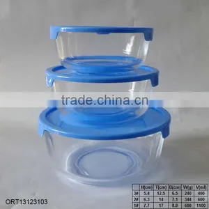 3pcs Salad Glass Bowl Set thumbnail-1