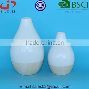Popular Design Water Transfer Printing Wood Ceramic Vase, Mini Flower Vase thumbnail-5