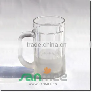 Quality Straight Bottom Frosted Glass Beer Mugs thumbnail-1