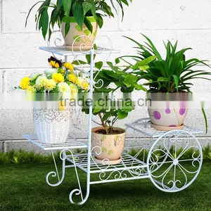 Indoor Handicraft Iron Flower Display Holder Metal Flower Pot Stand thumbnail-1