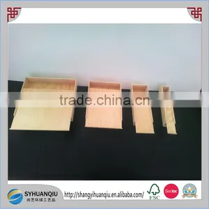 Wholesale Unfinished Slid Lid Cheap Solid Wood Box thumbnail-1