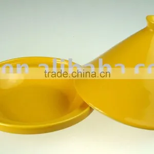 7 Inch Cooking Tajine,Yellow Color thumbnail-1