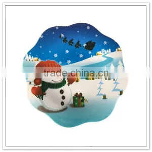 Professional China Manufacturer Custom Printed Reusable Melamine Kids Christmas Plate thumbnail-5