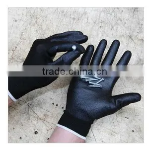 Black Polyurthane Coated Nylon Knit Gloves thumbnail-1