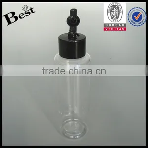 2017 Hot New Producosmetic Packaging Beard Oil Essentialoil Flat Shoulder Cosmetic Toner 250ml Flip Top Cap Clear Plastic Bottle thumbnail-6