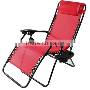 Folding Logunge Zero Gravity Chair With Plastic Cup thumbnail-1