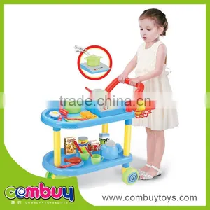 Wholesale Plastic Toy Electric Kids Kitchen Trolley With Wheels thumbnail-1