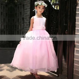 2015 New ! Wedding Flower Girl Dresses White Princess Tutu Dress for Ceremonies Birthday Party Children's Clothing Girls Dress thumbnail-3
