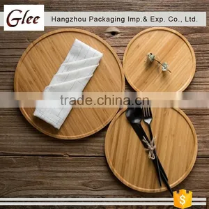 Custom Round Finish Bamboo Tray thumbnail-2