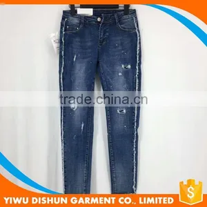 Women Wholesale Sexy Ripped Model Jeans Pants thumbnail-1