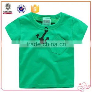 Hot Selling Kids Wear Short Sleeve T-shirt Printing Design Child Wear With Pocket thumbnail-2