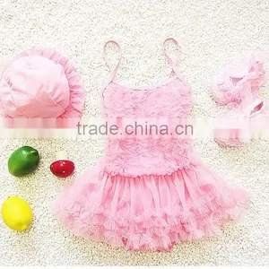 Factory Price Baby Pink Lace Bikini Children's Swimwear Kids Swinwear a Little Baby Swimwear /kids Bikini thumbnail-2