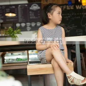 New Fashion Girl Sleeveless Set Chifon Blouse Set for Baby Girl Printed Flower Dress Jumpsuit thumbnail-3