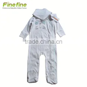 New Custom Plain Cotton Baby Romper For Grls thumbnail-3