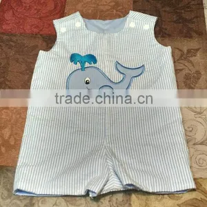 Baby Boy Shortall Newborn Boys Rompers Applique Boys Shirt thumbnail-1