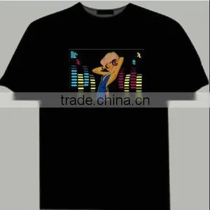 China Manufacturer Hot Selling EL Ladies Flashing el t Shirt thumbnail-1