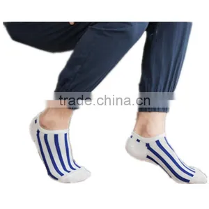 1 pc Sale Hot Sale 80% Cotton and 20% Polyester Mixed Seasons Chino Suppliers Men Striped Boat Socks thumbnail-4