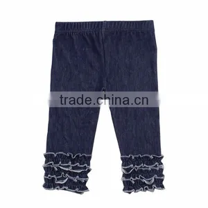 2017 Kids Clothing Girl Ruffle Pants Girl Capri Baby Icing Ruffle Sew Sassy Icing Legging thumbnail-2