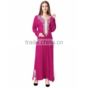 Muslim Fashion Women Long Sleeve Abaya 2017 Dubai Dress Kaftan Dubai Abaya Wholesale thumbnail-3
