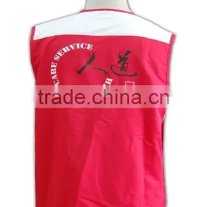 ISO 9001 Audit Factory 100% Polyester Zip up Red Fitted Safety Vest thumbnail-4