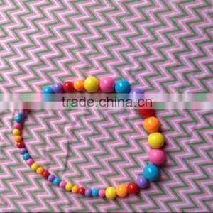 XF-385 Baby Girls Colorful Pearls Kids Necklace Children's Boutique Jewelry Multicolor Round Necklace thumbnail-1