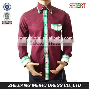 2016 Men Long Sleeve Swallow Tailed Tuxedo Shirt thumbnail-1