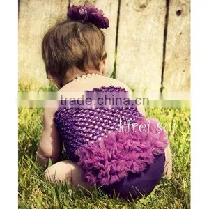 Kids Baby Girls Purple Crochet Tube Top Photo Prop NB-12M thumbnail-1