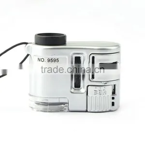 Brand New Mini Lens 60X Pocket Magnifier Microscope With LED Light Jewelry Jeweler Loupe Currency Dectector thumbnail-1