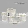 6 Piece Decorative Romance Nuance Grey Ceramic Bathroom Accessory Sets thumbnail-1